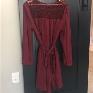 Maroon Long Sleeve Gap Dress
